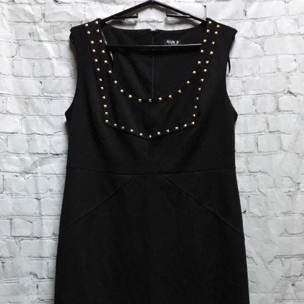 Allen. B Studded Sleeveless Little Black Dress